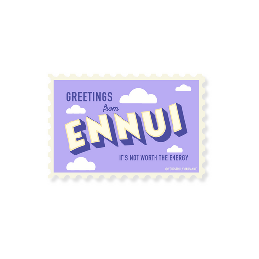 Ennui from the Inside Out Stamp Sticker