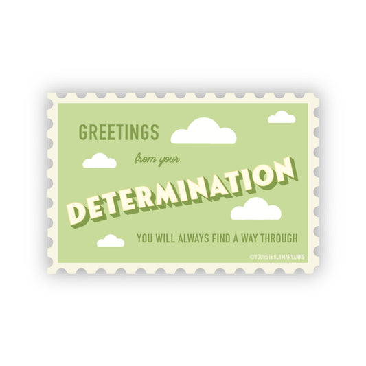 Determination Stamp Sticker