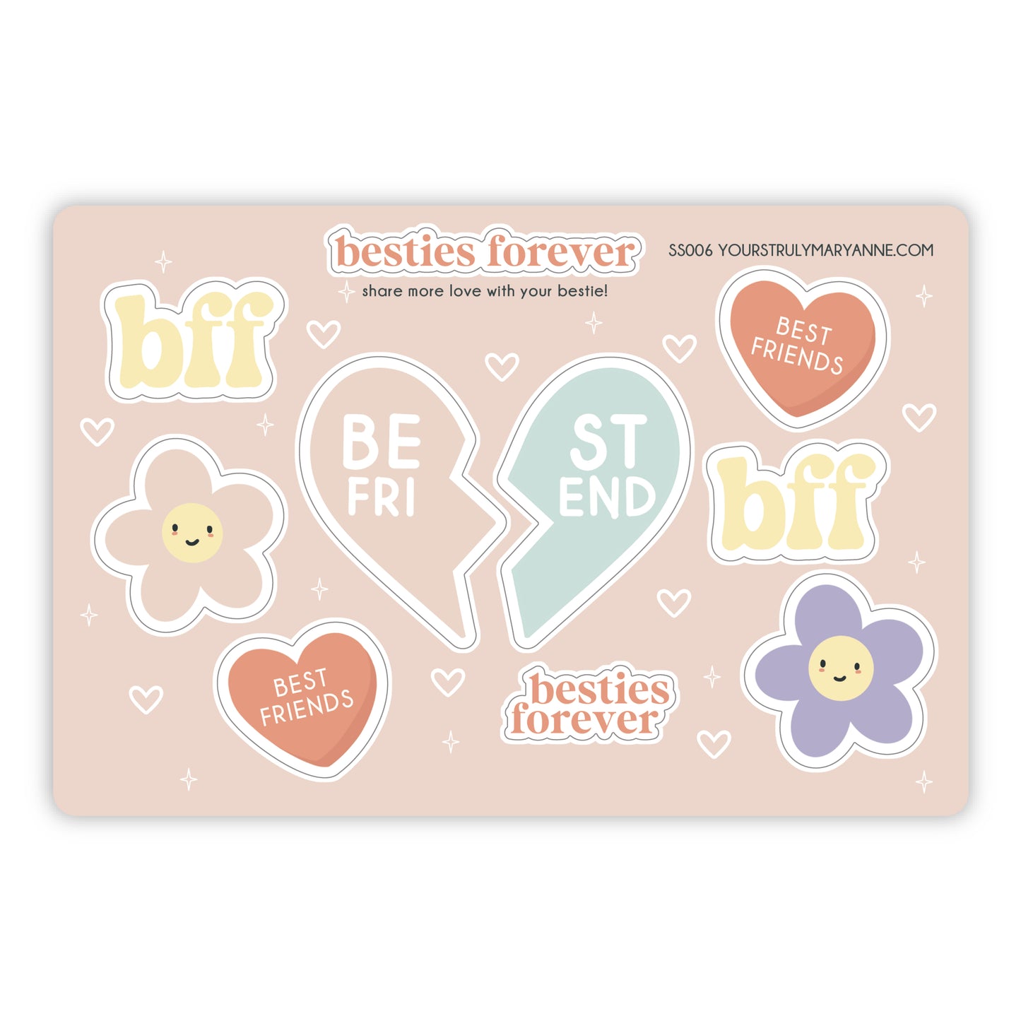 Besties Forever Sticker Sheet