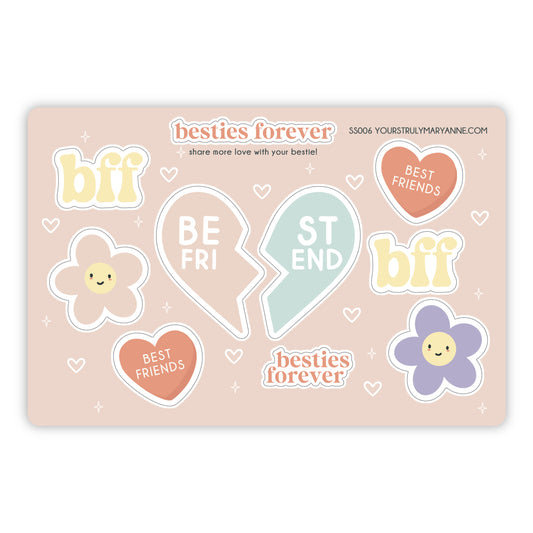 Besties Forever Sticker Sheet