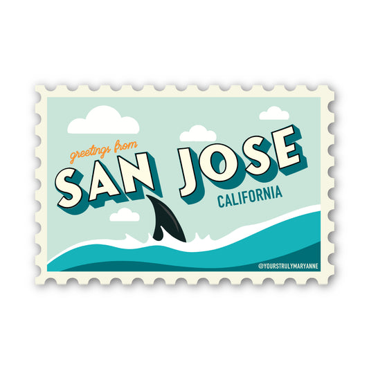 San José Stamp Sticker