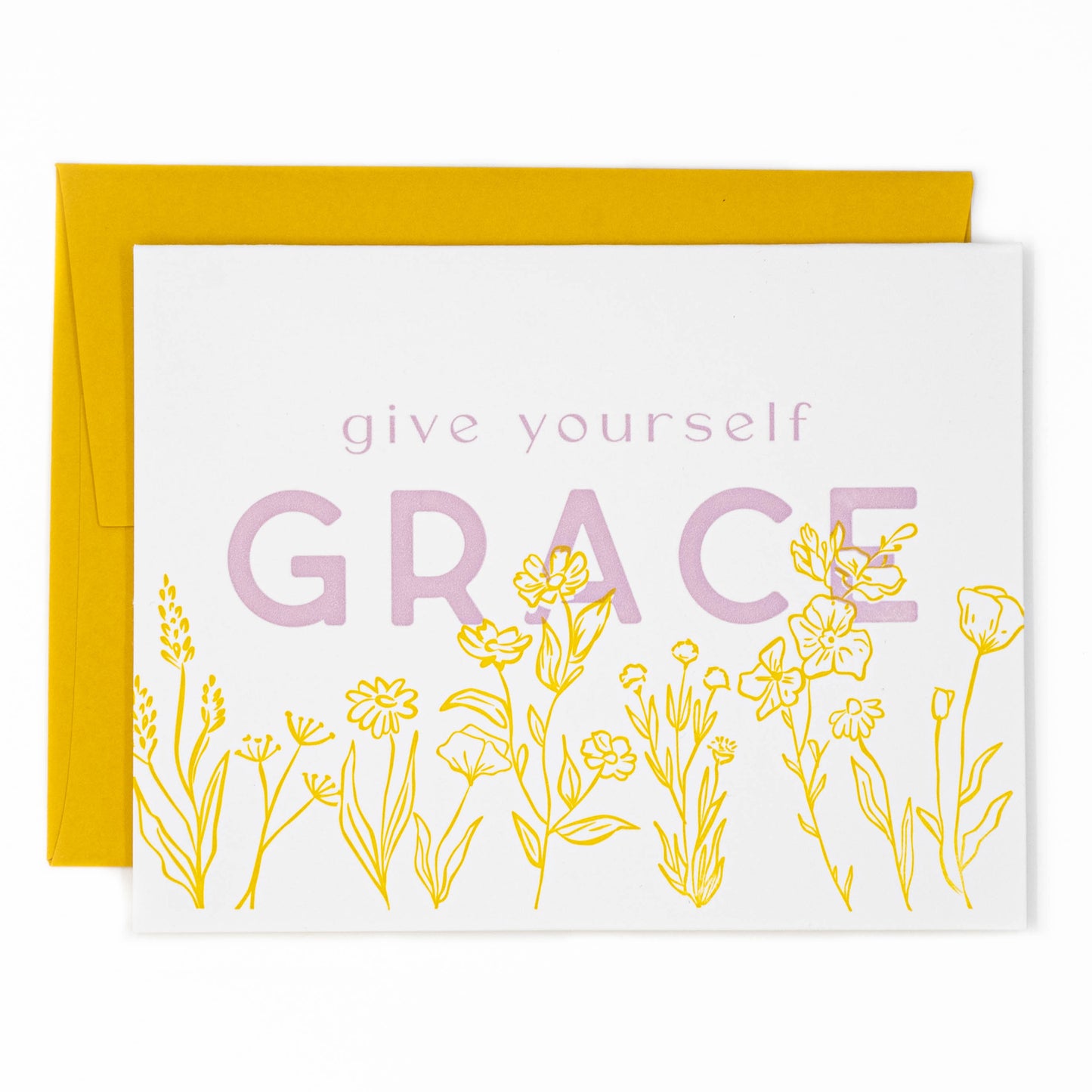 Give Yourself Grace Letterpress Card
