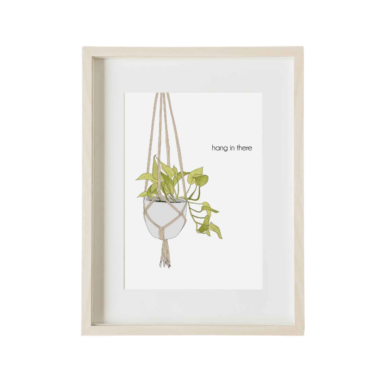 Hang in There Pothos Print