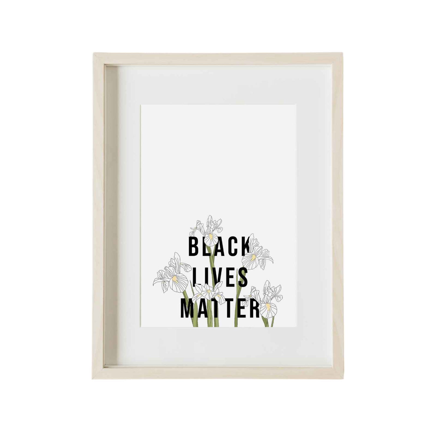 Black Lives Matter Irises Print