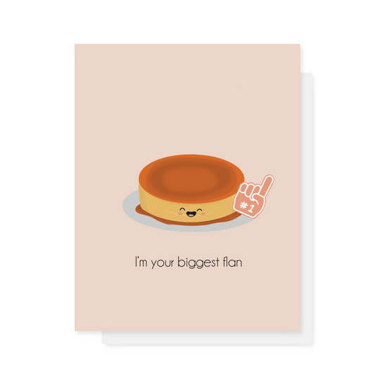 Biggest Flan Greeting Card