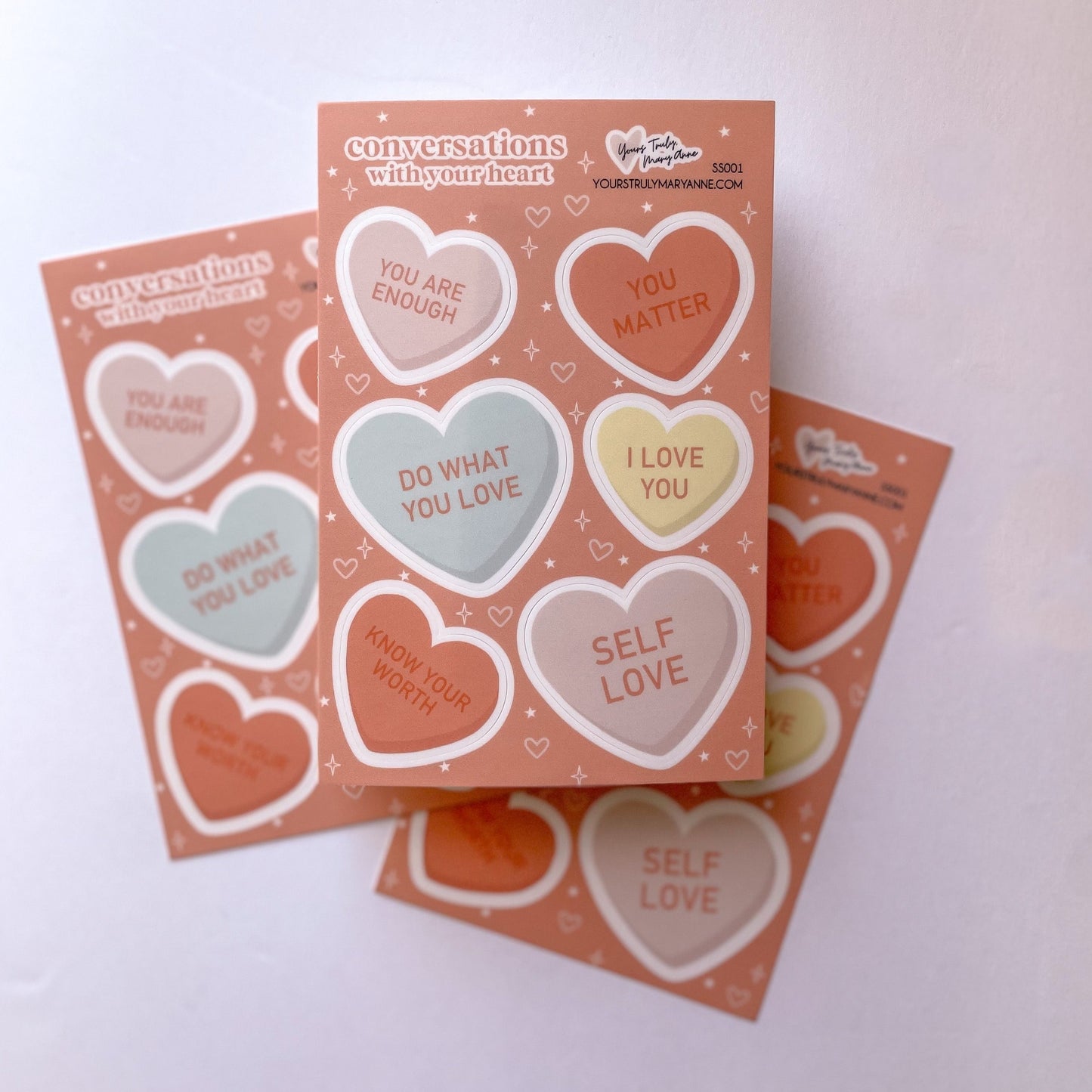Heart Conversations Sticker Sheet
